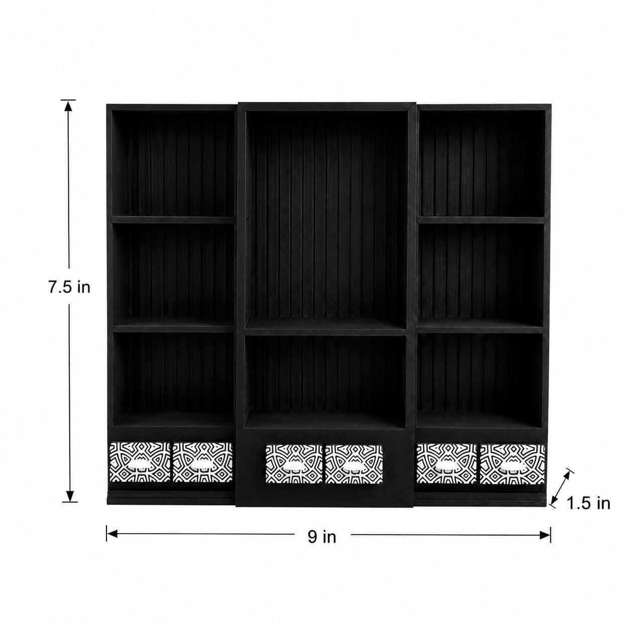 Black Mini Bookshelf (Items not included)