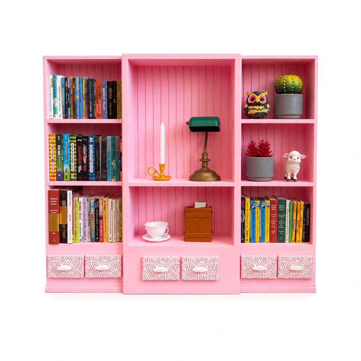 Pink Mini Bookshelf (Items not included)