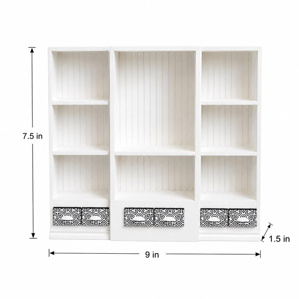 White Mini Bookshelf (Items not included)