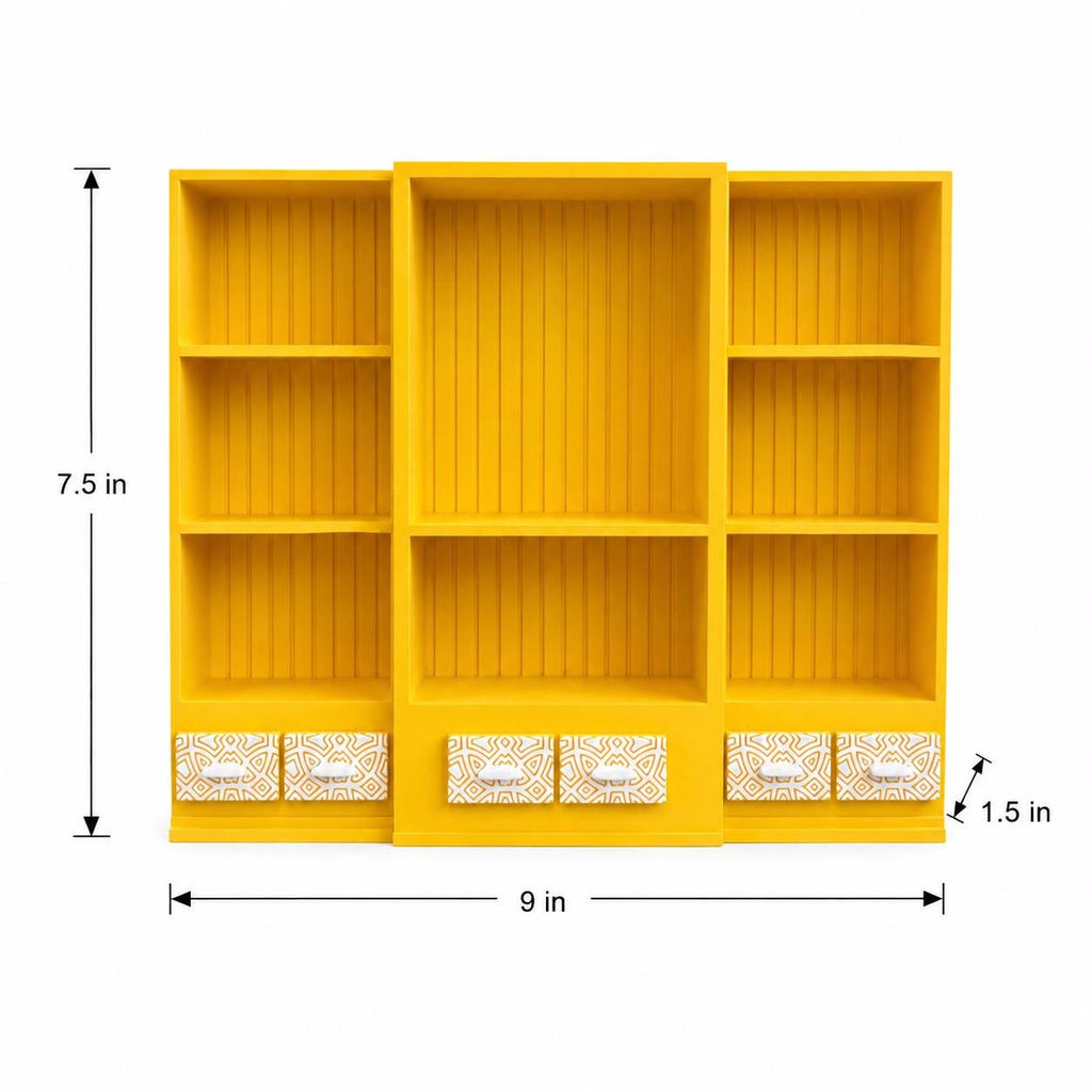 Yellow Mini Bookshelf (Items not included)