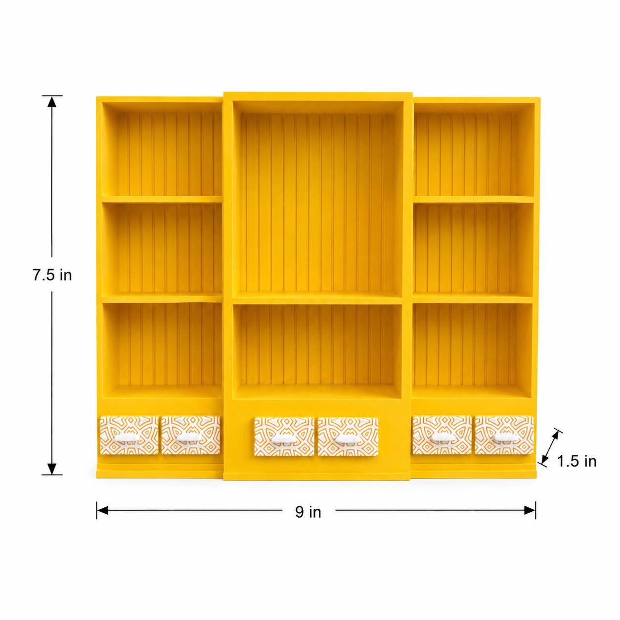 Yellow Mini Bookshelf (Items not included)