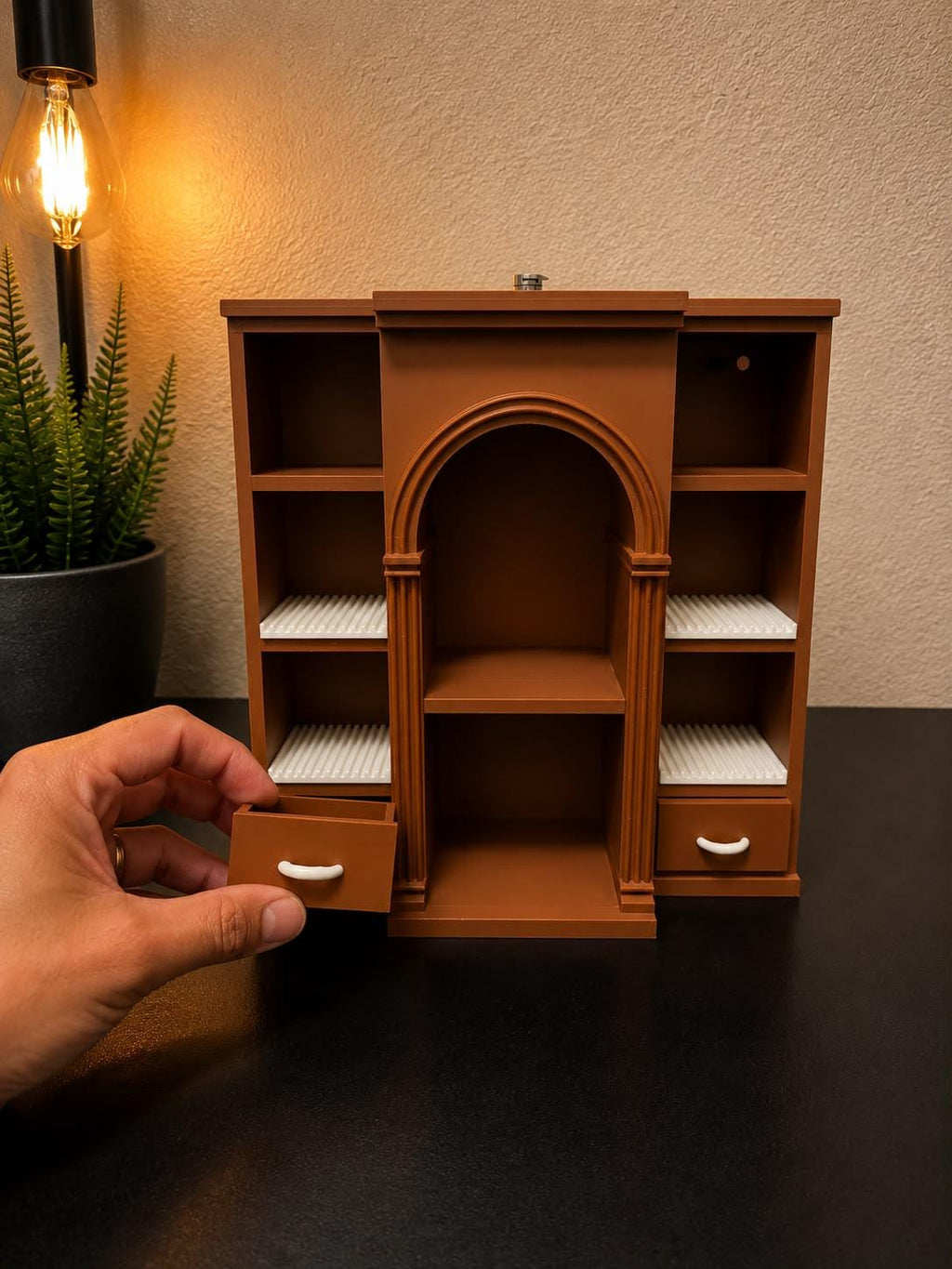 Brown Vinyl Collection Shelf