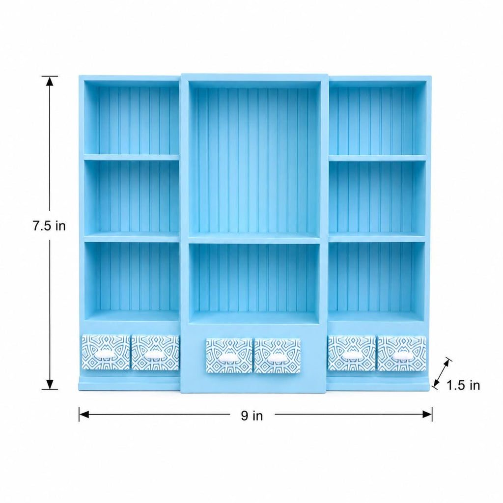 Blue Mini Bookshelf (Items not included)