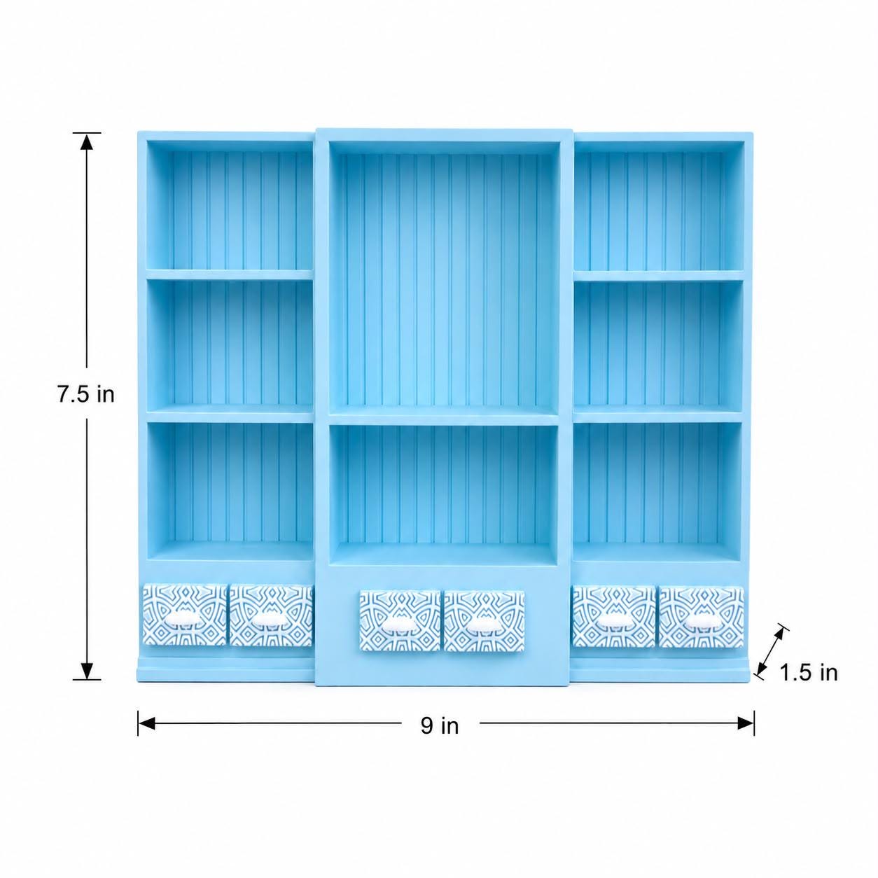 Blue Mini Bookshelf (Items not included)