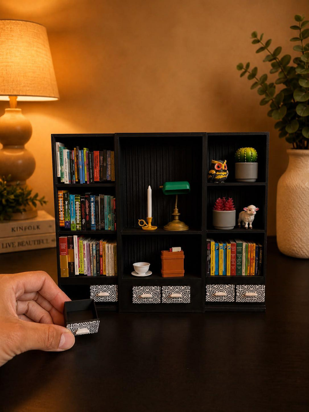 Black Mini Bookshelf (Items not included)