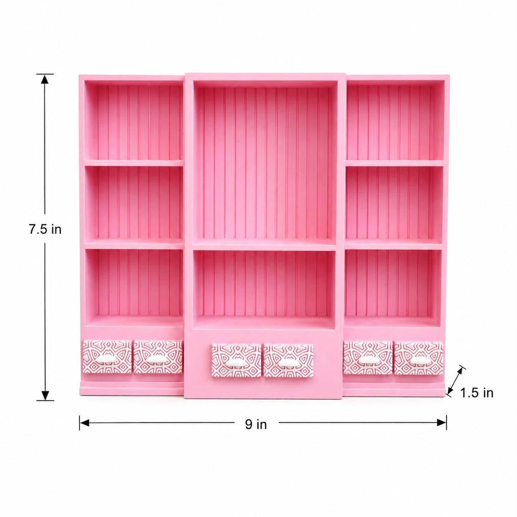 Pink Mini Bookshelf (Items not included)