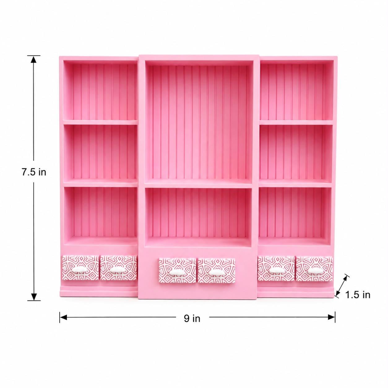 Pink Mini Bookshelf (Items not included)