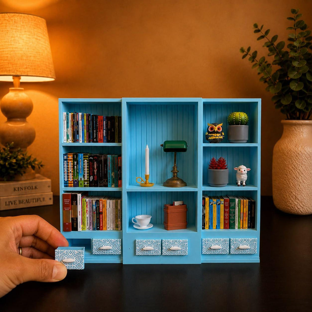 Blue Mini Bookshelf (Items not included)
